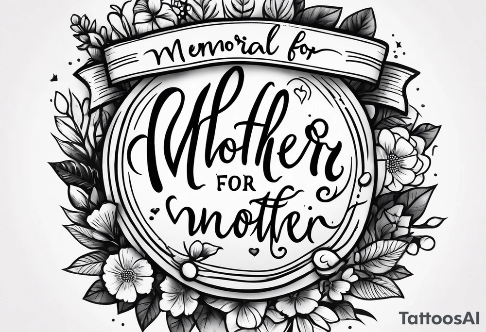memorial for mother tattoo idea