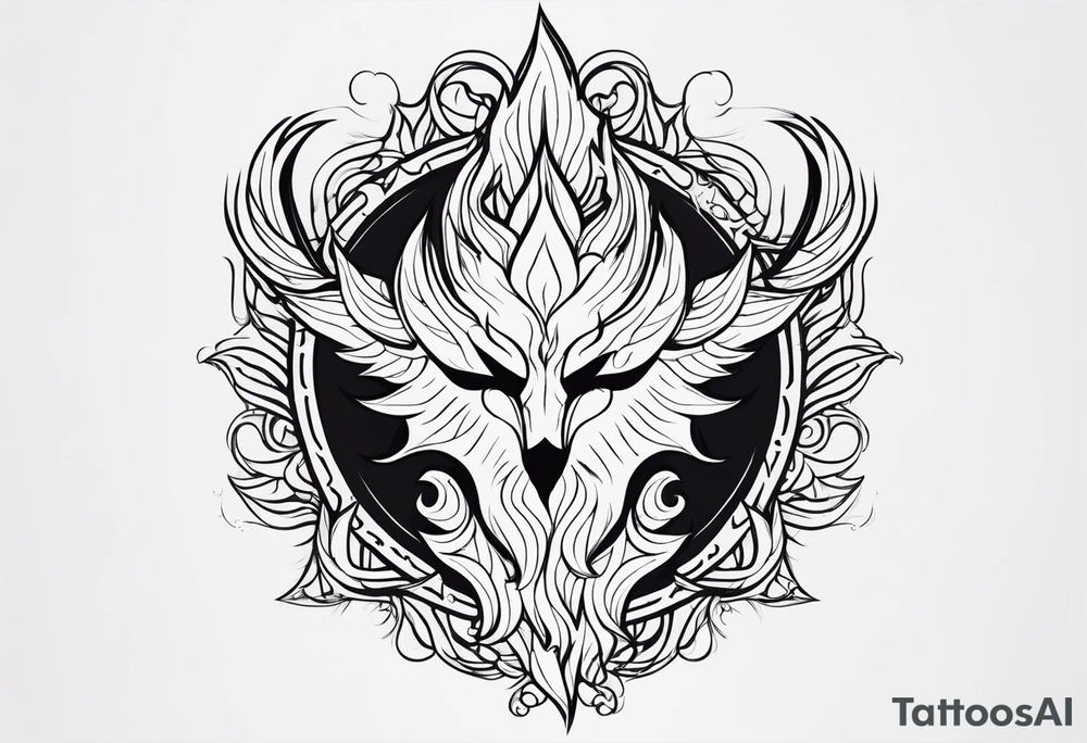 Flames, the symbol of Lucifer ,simple tattoo idea