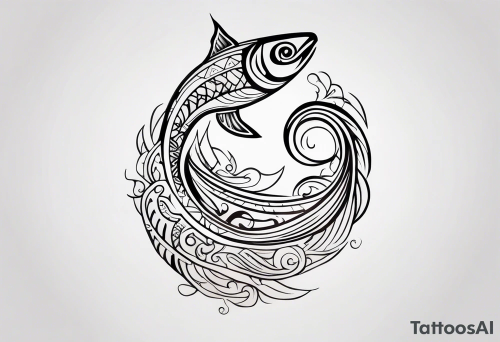 Polynesian fish hook tattoo tattoo idea