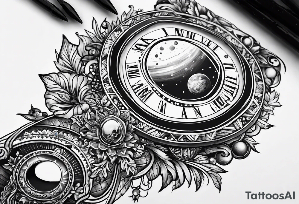 I wanna a bracelet tattoo with astronomy theme tattoo idea