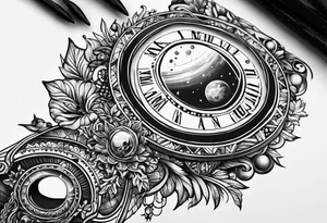 I wanna a bracelet tattoo with astronomy theme tattoo idea