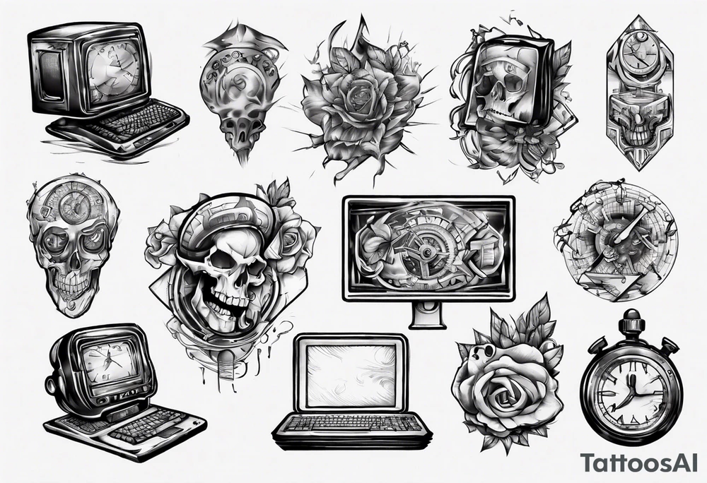 Computer time tattoo idea