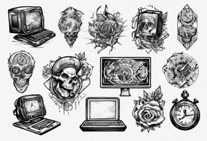 Computer time tattoo idea