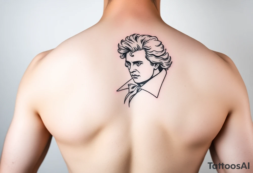 Dainty subtle Beethoven theme tattoo idea