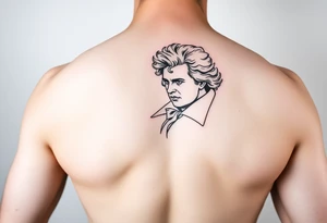 Dainty subtle Beethoven theme tattoo idea