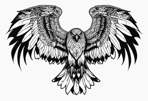 hawk soaring tattoo idea