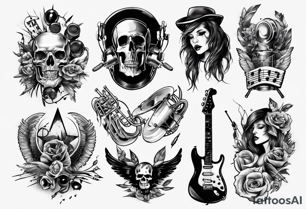 music band tattoo idea