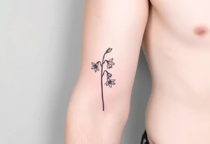 daffodils, Lily of the valley, larkspur tattoo idea