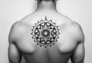 tribal bicycle cog tattoo idea