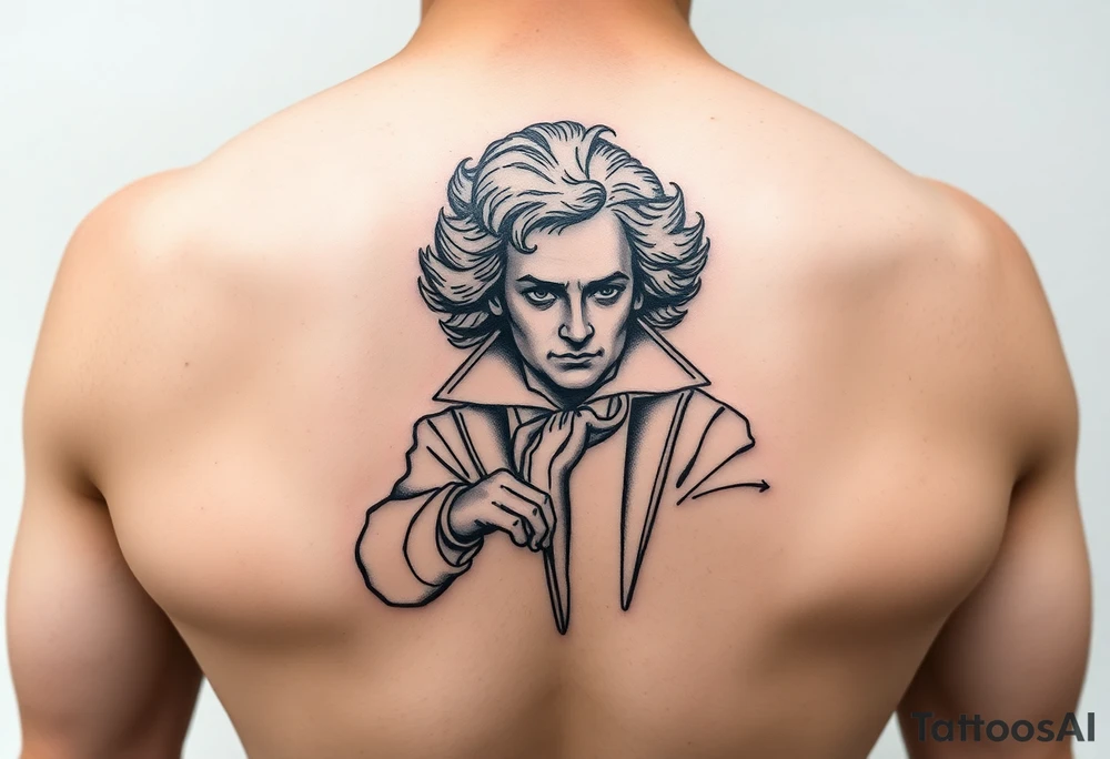 Dainty subtle Beethoven theme tattoo idea