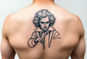 Dainty subtle Beethoven theme tattoo idea