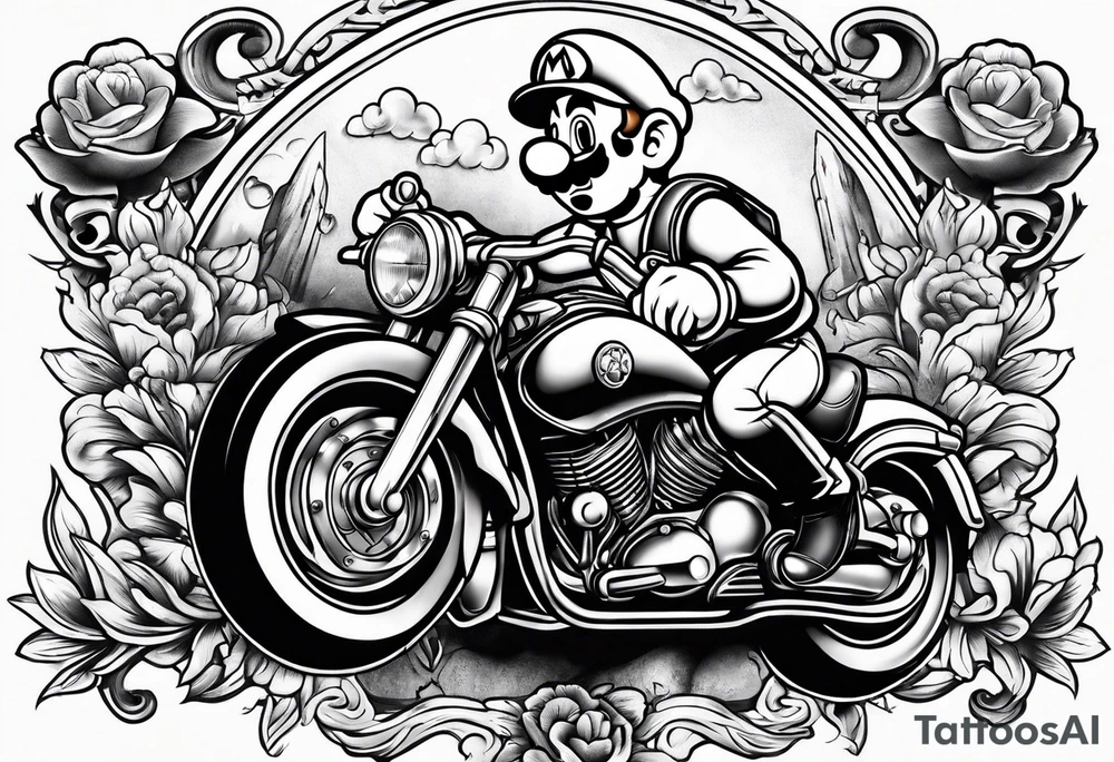 Mario riding bullet tattoo idea