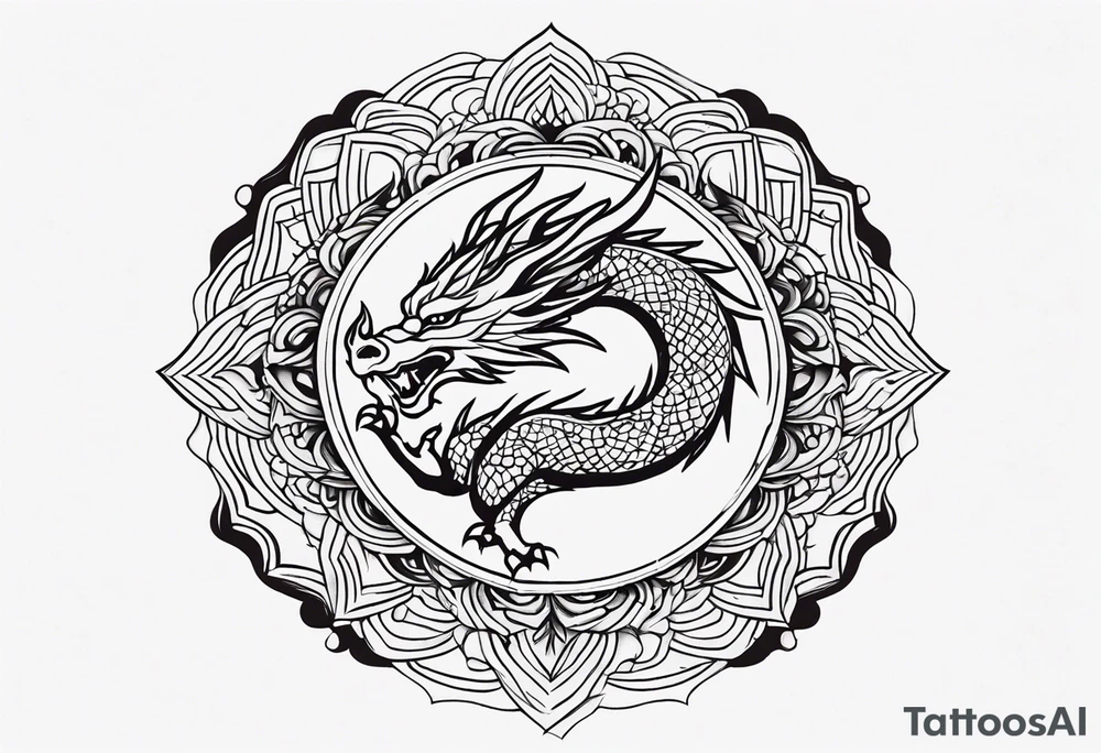 Mandala Dragon tattoo idea