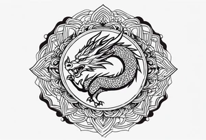 Mandala Dragon tattoo idea