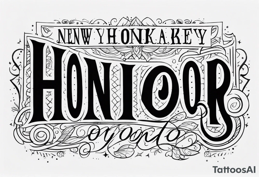 New baby Honor going down arm tattoo idea