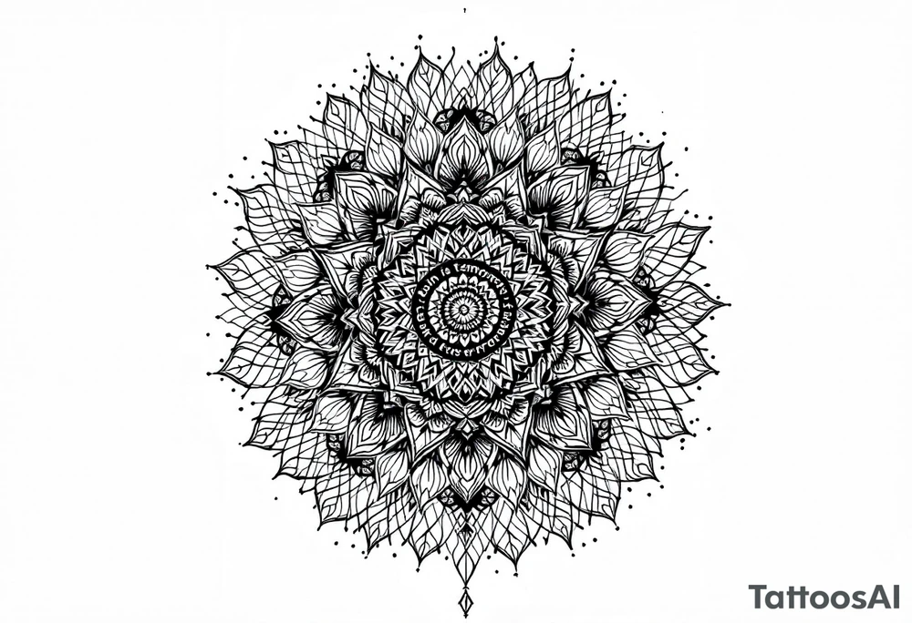 mandala including words pain is temporary and make it taller than it is wide and have it flowing tattoo idea