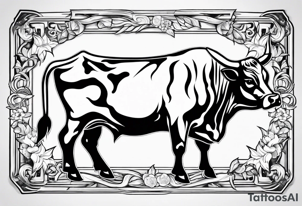 cow wrestling tattoo idea