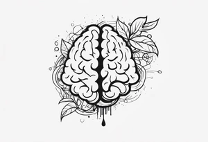 brain and heart fighting tattoo idea