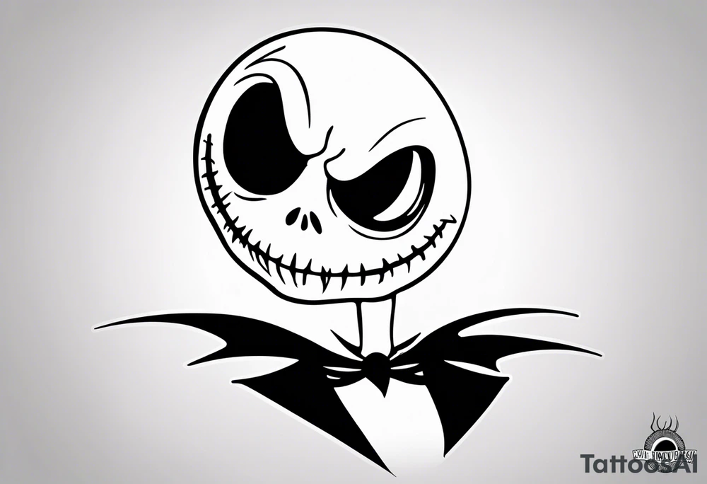 jack skellington minimalist tattoo tattoo idea