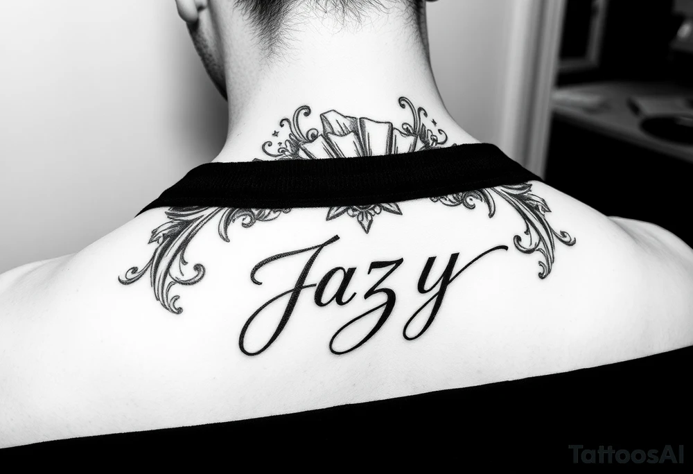 Remembrance of a deceased bestfriend with the name Jazy incorporated tattoo idea