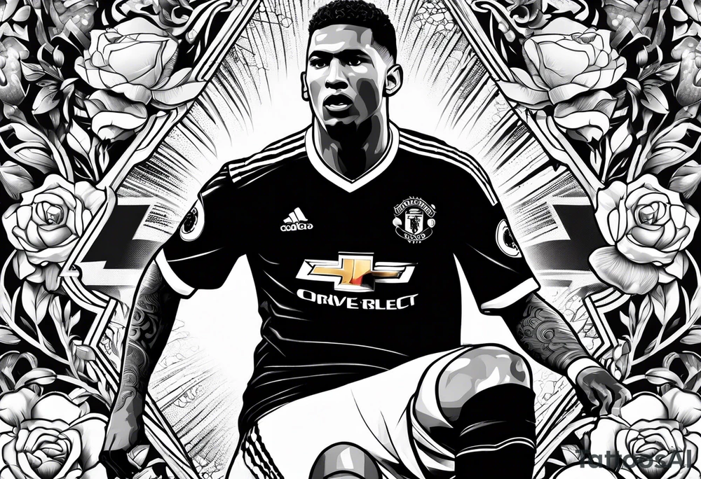 Slidetackle soccer Manchester United tattoo idea