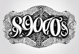“900 DAYS” large gothic script tattoo tattoo idea