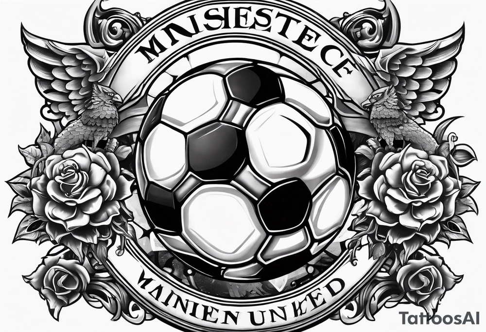 Slidetackle soccer Manchester United tattoo idea