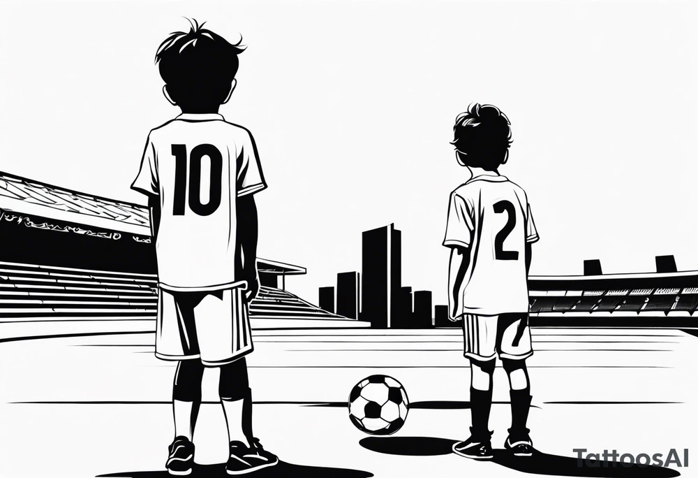 My sons Riccardo and Alessio love football tattoo idea