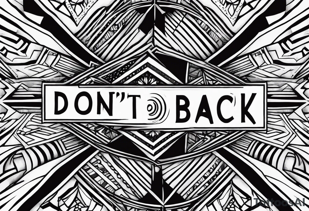 Write the words “Don’t look back” tattoo idea