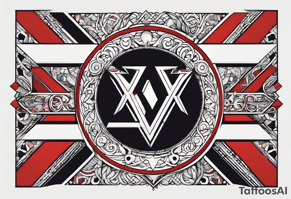 letter delta inside a chain circle, subtle, womanly, simplistic tattoo idea