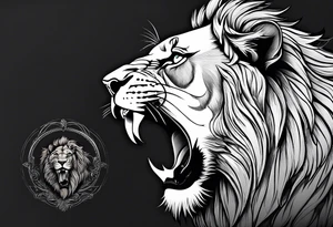 lion skeleton no fur tattoo idea