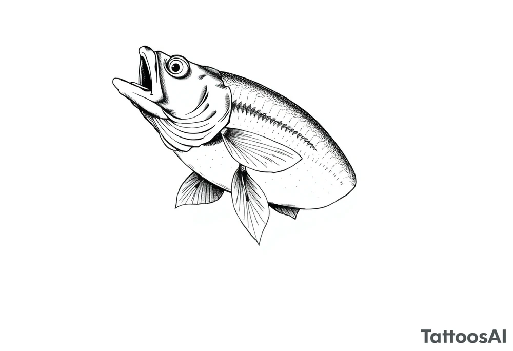 Fish swallowing tattoo idea