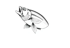 Fish swallowing tattoo idea