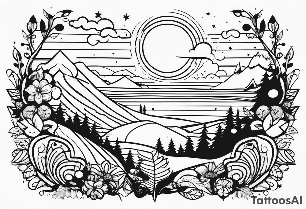 Simple one of nature tattoo idea