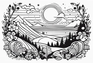 Simple one of nature tattoo idea