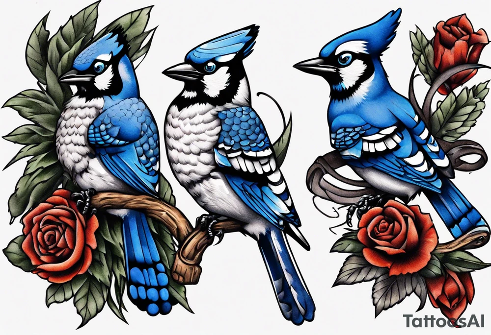 boxing bluejay tattoo idea