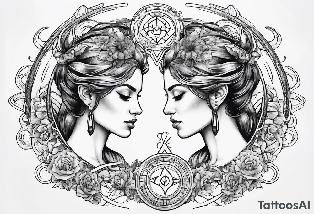 Gemini sign Capricorn sign tattoo tattoo idea