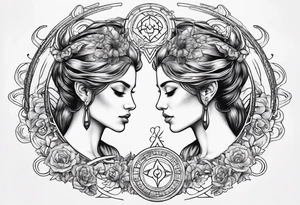 Gemini sign Capricorn sign tattoo tattoo idea
