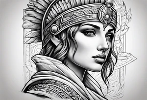roman inspired half sleeve tattoo idea