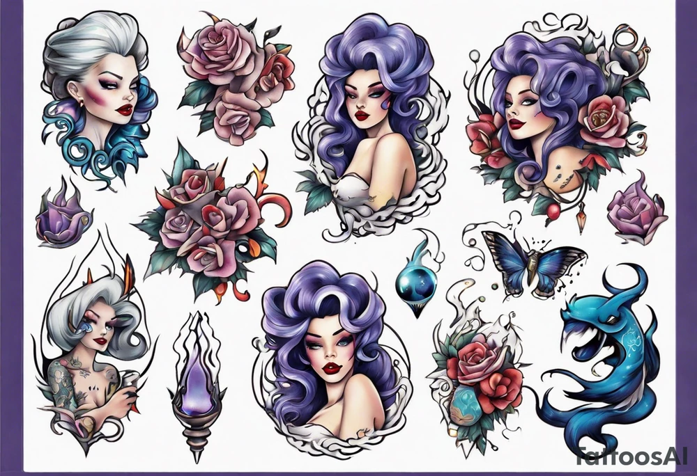 Ursula but young and beautiful tattoo idea