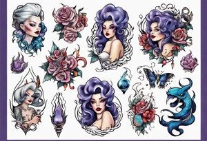 Ursula but young and beautiful tattoo idea