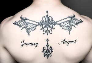 Something to represent mother and two daughters Sarah and Nora birth months are january February and August tattoo idea