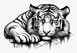 tiger sleeping tattoo idea
