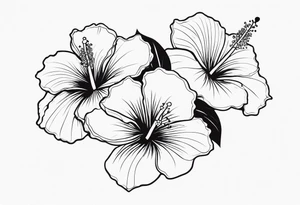 Hibiscus flowers tattoo idea