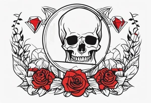 Hour glass skull on bottom tattoo idea