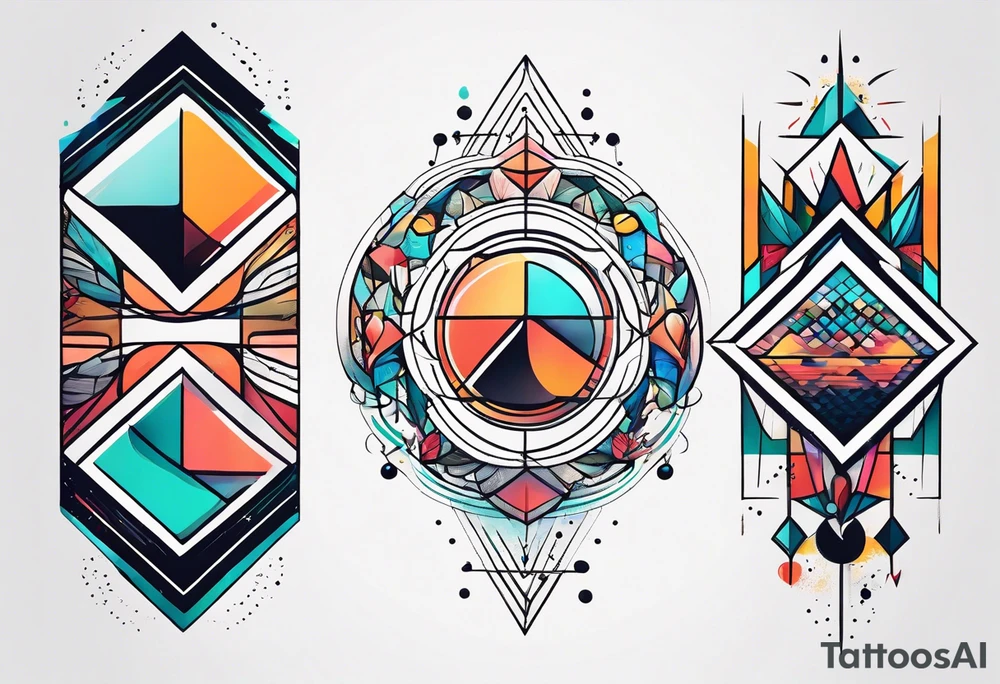 A small set of abstract shapes that represent balance. tattoo idea