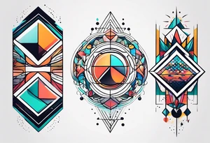 A small set of abstract shapes that represent balance. tattoo idea