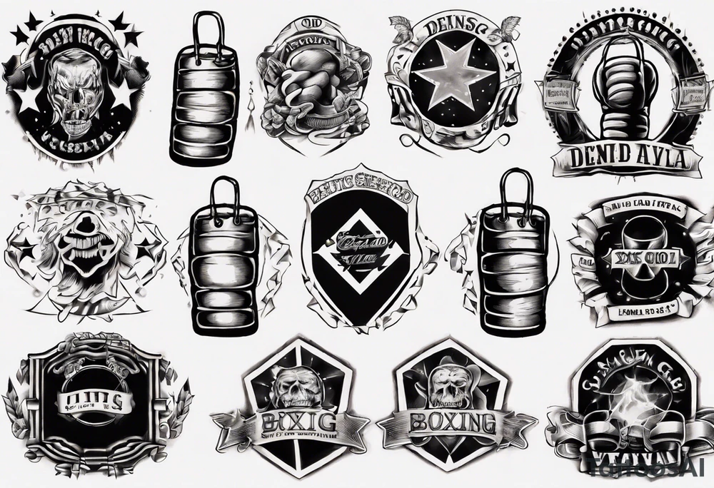 Old-school boxing ring tattoo idea