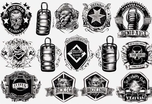 Old-school boxing ring tattoo idea