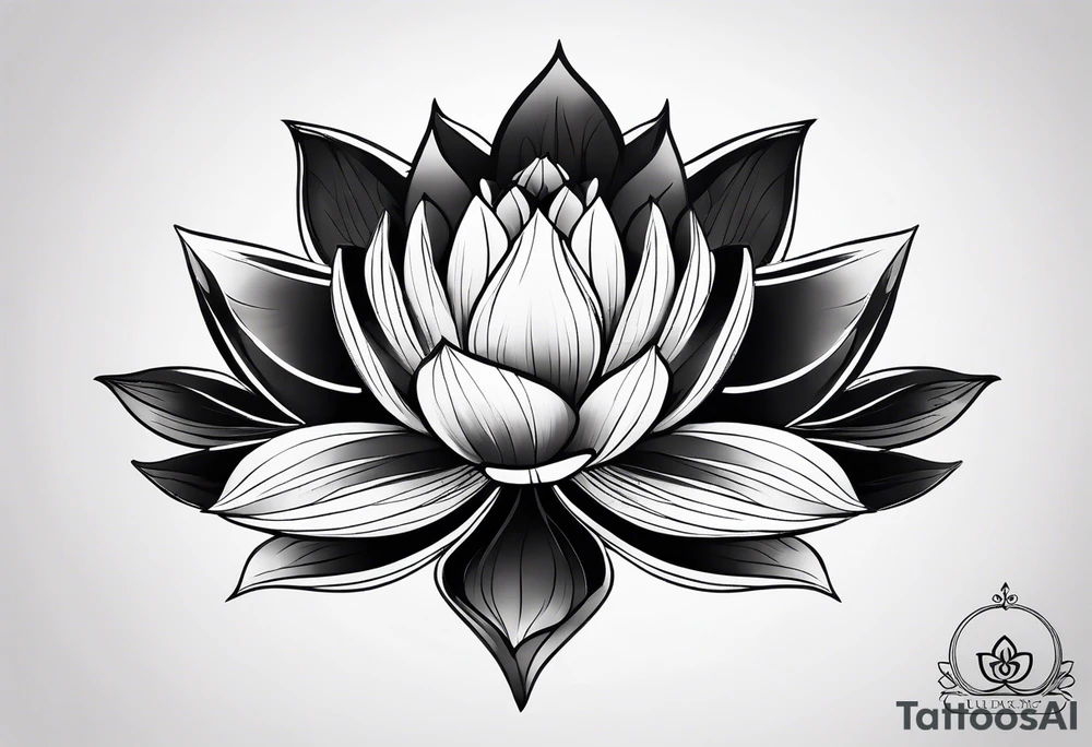 Floating lotus tattoo idea